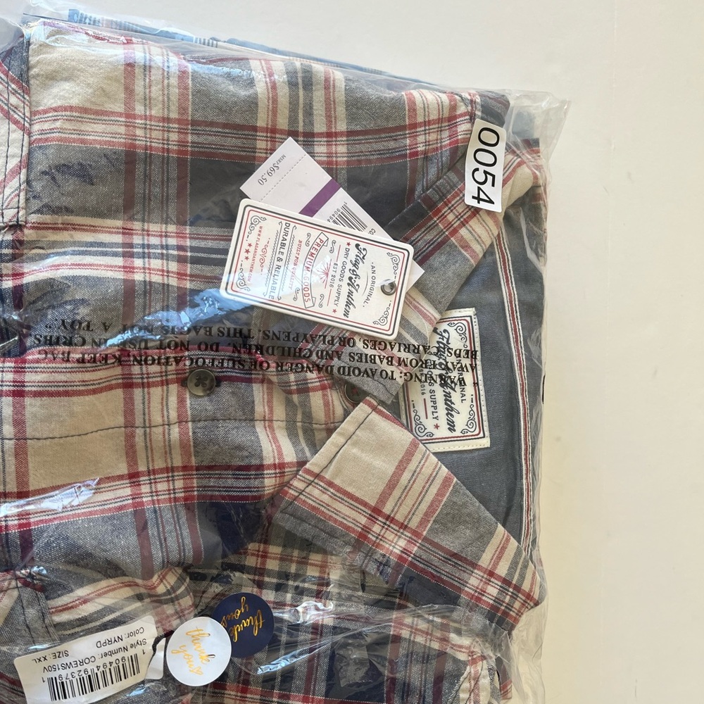 NWT Flag and Anthem Plaid Casual Button Down Shirt XXL - Picture 7 of 7